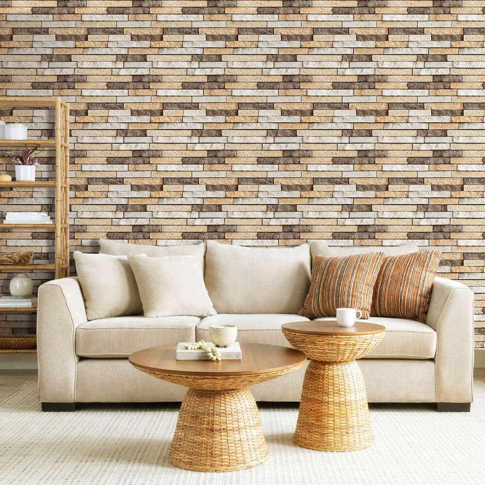 10Pcs 3D Peel and Stick Wall Tiles(30x30cm)