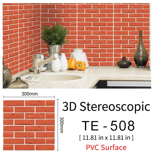 10Pcs 3D Peel and Stick Wall Tiles(30x30cm)